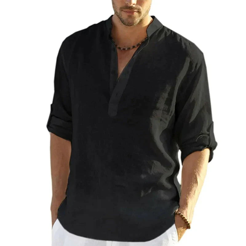 Mike - Casual shirt in cotton and linen