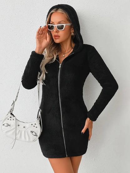 Iris - Winterjurk met capuchon en rits