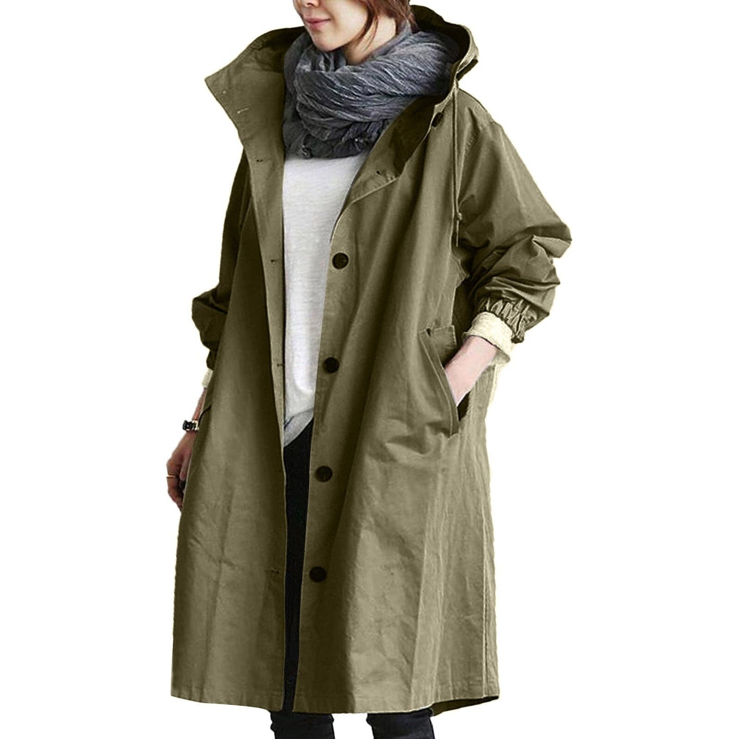 Long raincoat waterproof for women