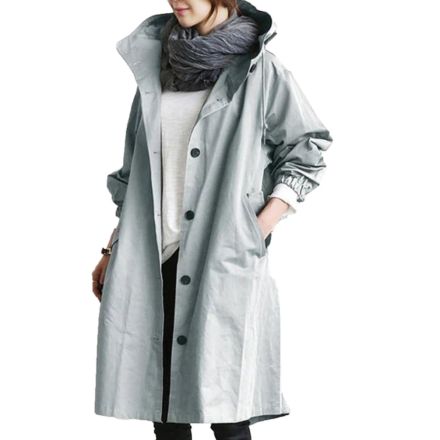 Long raincoat waterproof for women