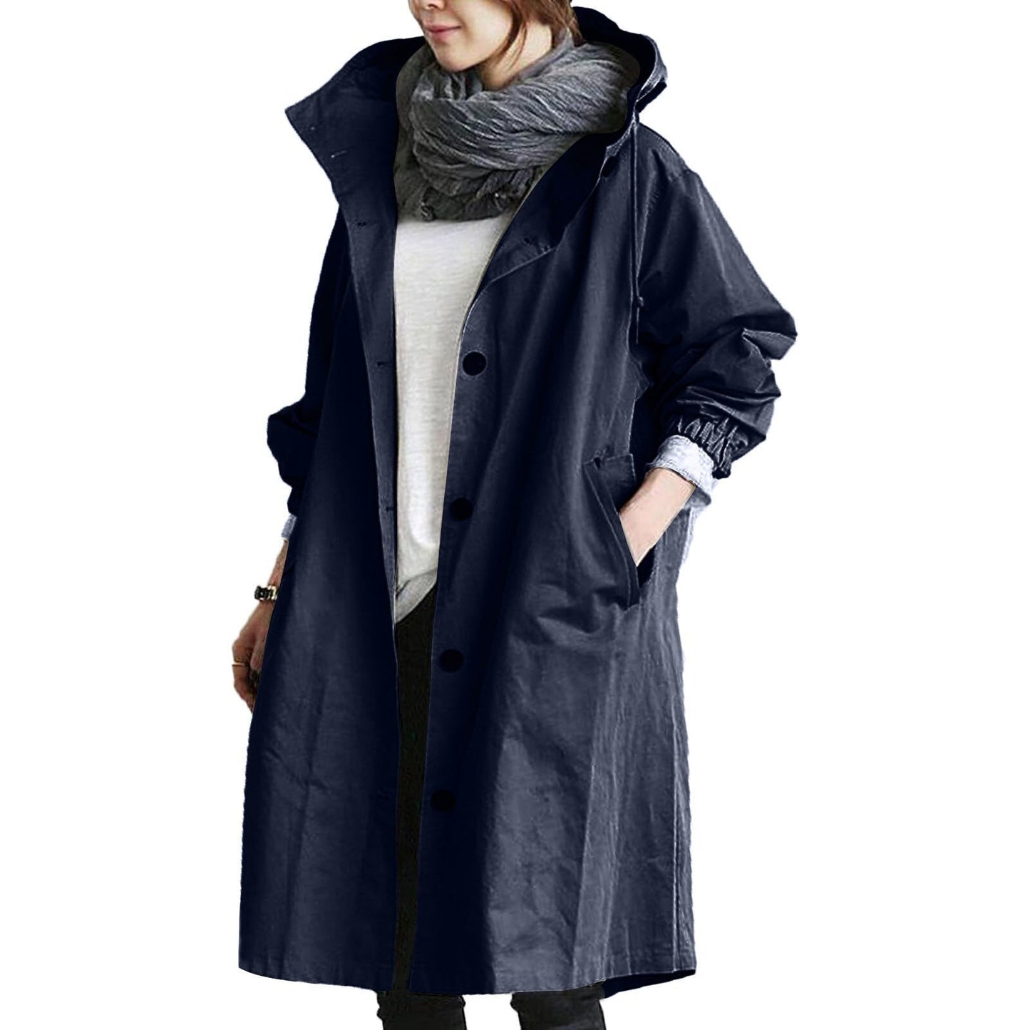 Long raincoat waterproof for women