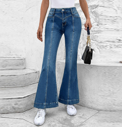 Athena - Stijlvolle denim flared jeans