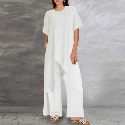 Elizabeth - Tenue décontractée deux pièces en coton et lin