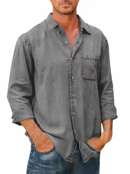 Denim overhemd met lange mouwen - Mateo
