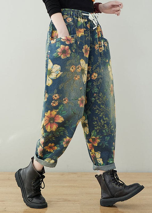 Luna - Printed Drawstring Trousers