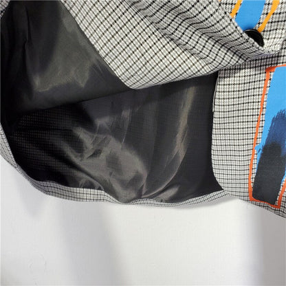 Oversized blazer met tekst