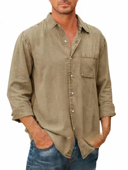 Denim overhemd met lange mouwen - Mateo