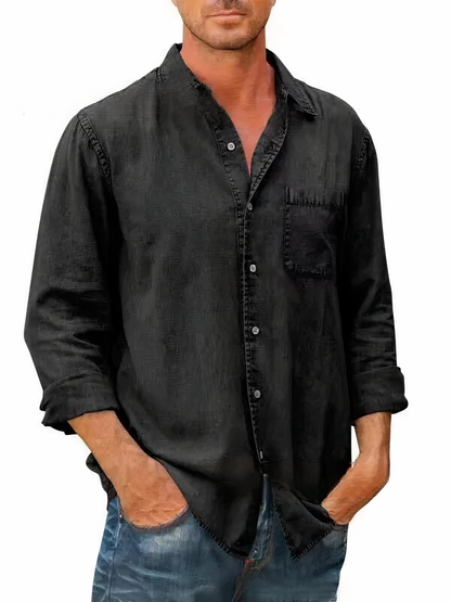 Denim overhemd met lange mouwen - Mateo