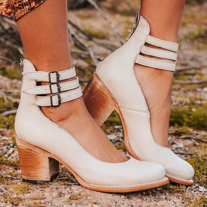 Stylish pumps with ankle strap - Neda 