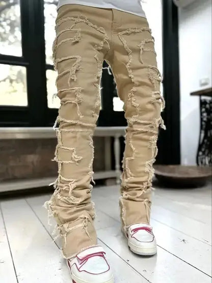 Gavin - Vintage Stacked Jeans for Men