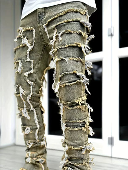 Gavin - Vintage Stacked Jeans for Men