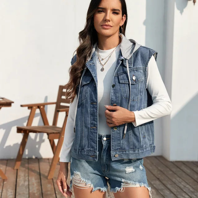 Gilet en jean pour femme