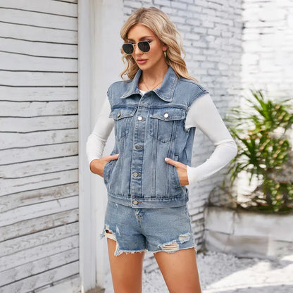 Gilet en jean pour femme