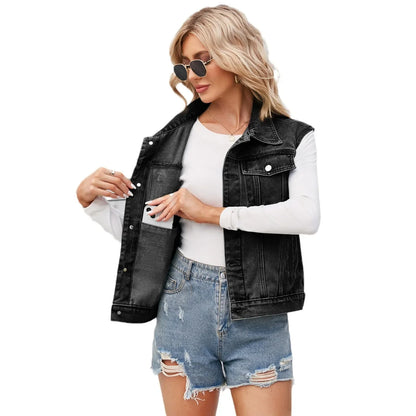 Gilet en jean pour femme