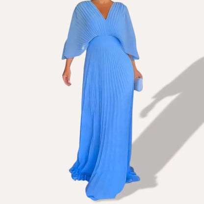 Ella - Floating ribbed dress with V-neckline