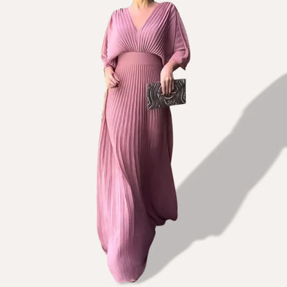 Ella - Floating ribbed dress with V-neckline