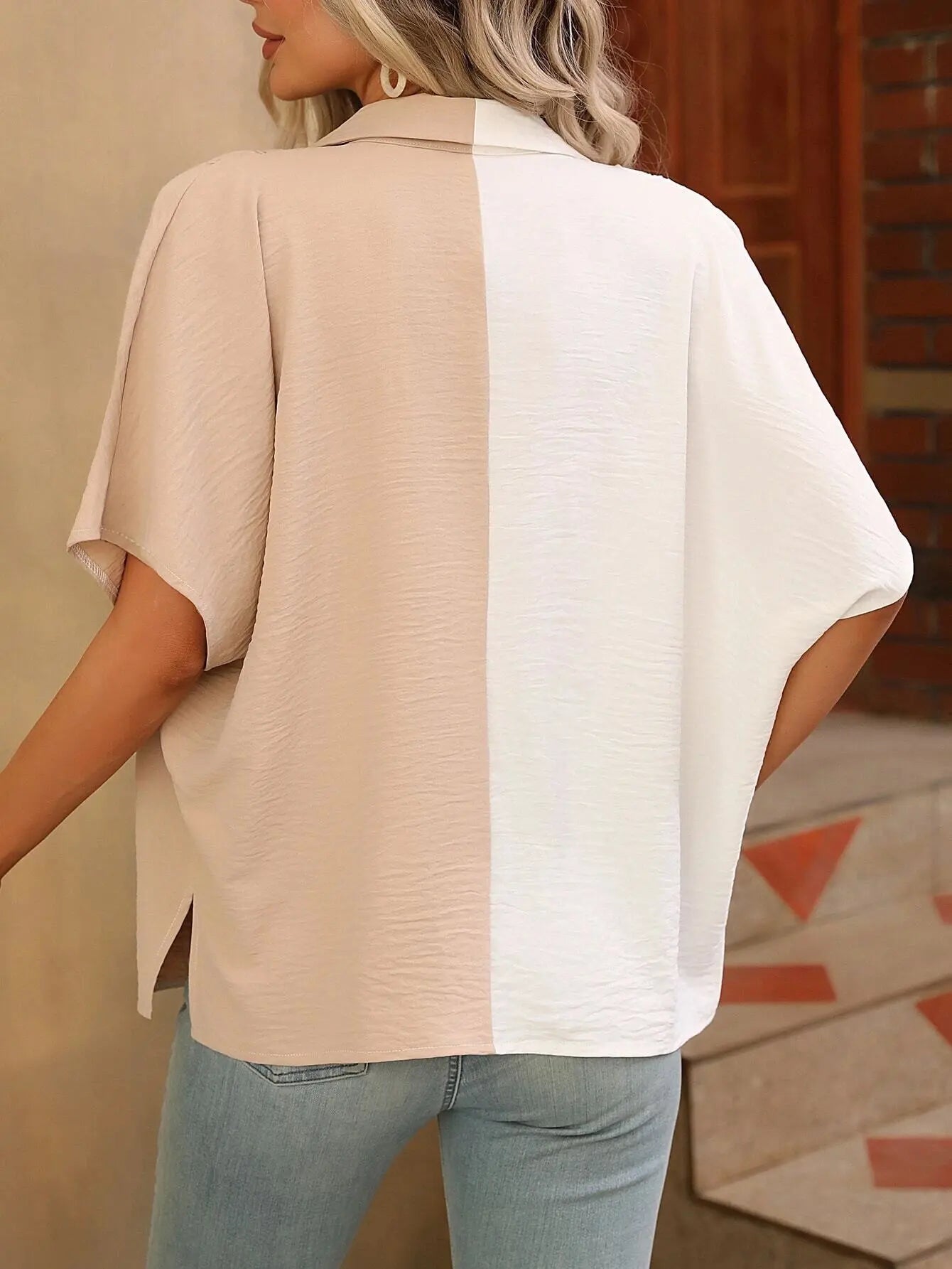 Alice - Short Sleeve Button Blouse