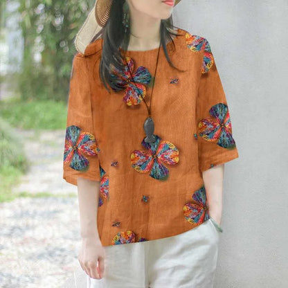 Della - Shirt with floral print