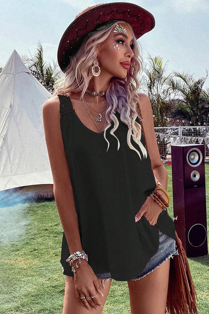 Caroline - Sleeveless boho top