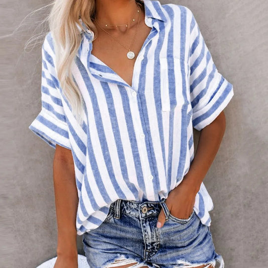 Daphné - Chemise à imprimé rayé