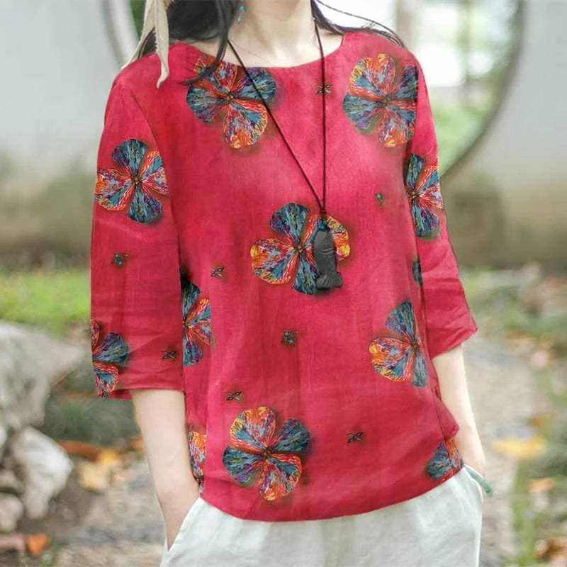 Della - Shirt with floral print