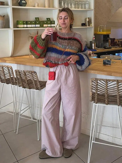 Bertha - Colorful long sleeve sweater