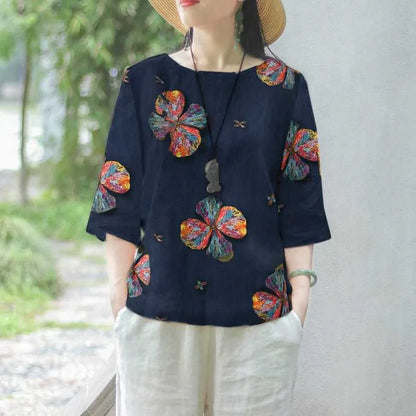 Della - Shirt with floral print