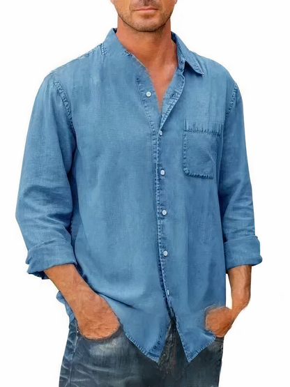 Denim overhemd met lange mouwen - Mateo