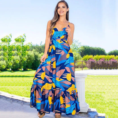 Georgia - Maxi-jurk met tropisch patroon