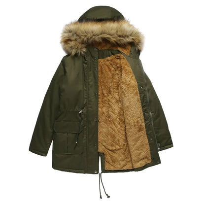 Eva - Parka longue avec fourrure