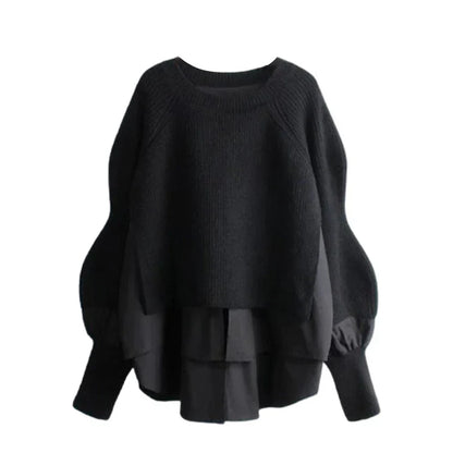 Nadine - Vintage Ronde Hals Gebreide Dames Trui