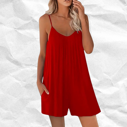 Regina - Plain loose cami romper jumpsuit