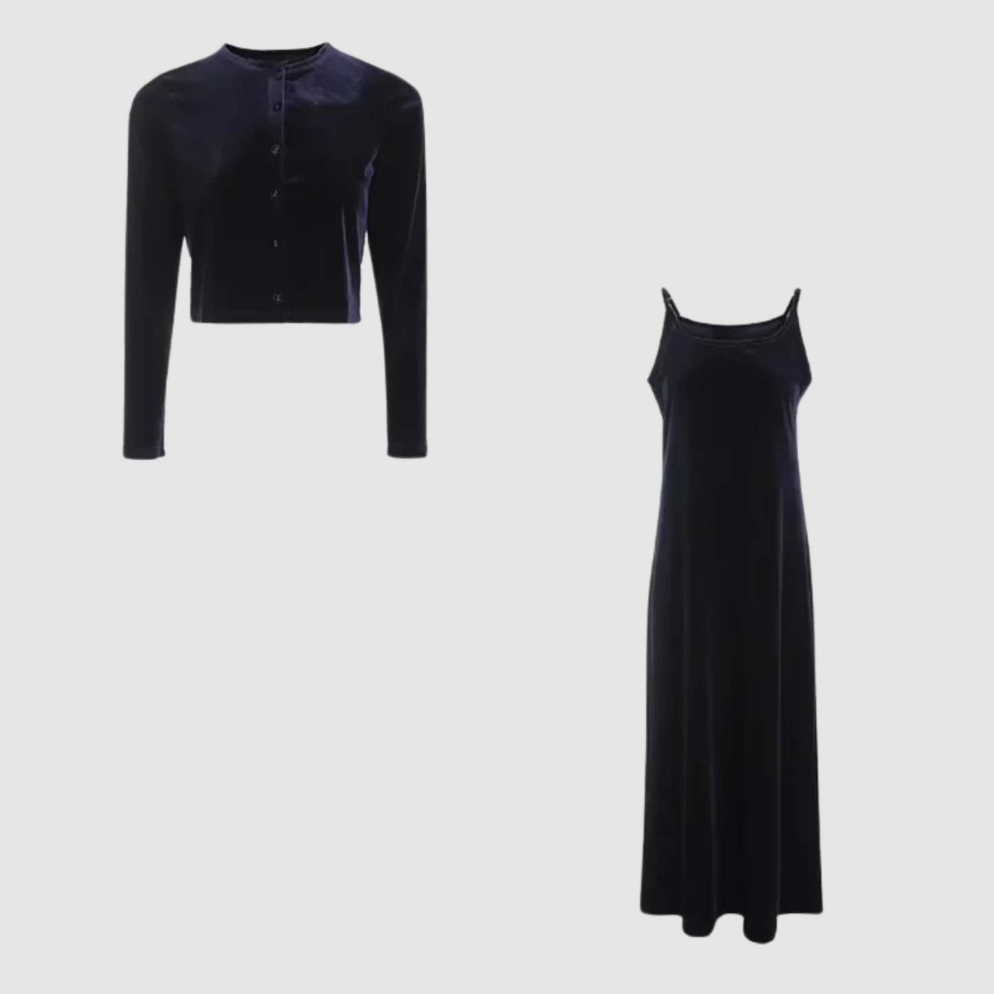 Jane - Vest and dress set with velvet straps