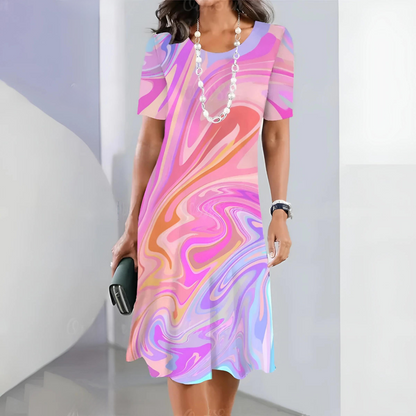 Beverly - Beautiful dress with marble pattern