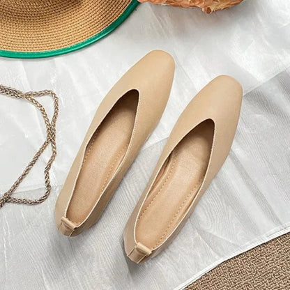 Estelle - Retro Square Toe Shoes