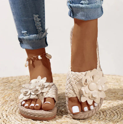 Audrey - Trendy boho woven moccasins