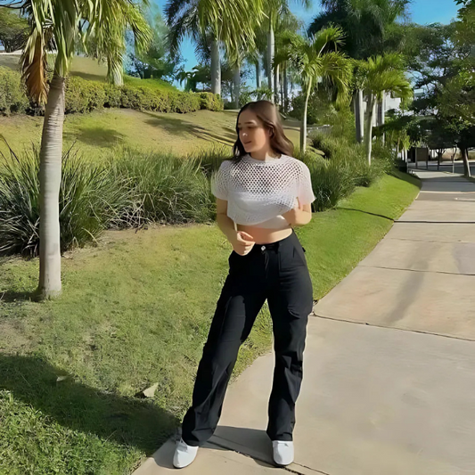 Dalla - Pantalon cargo ajustable