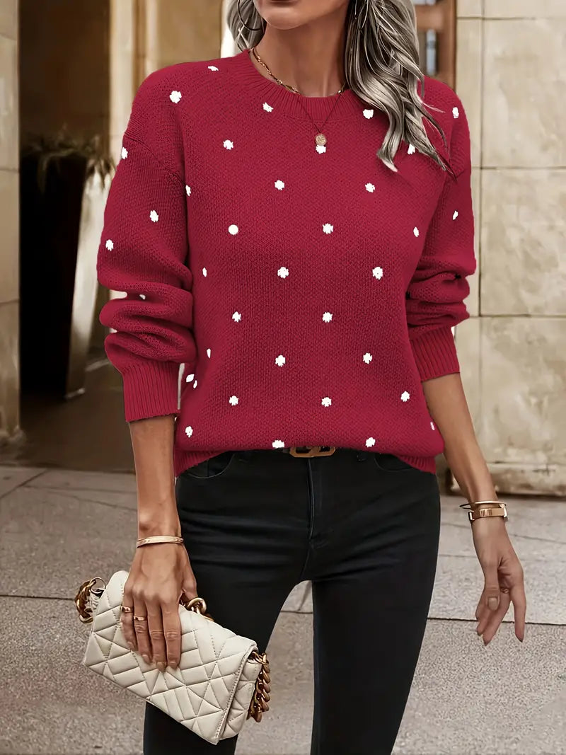 Bernadette - Knitted sweater with dots
