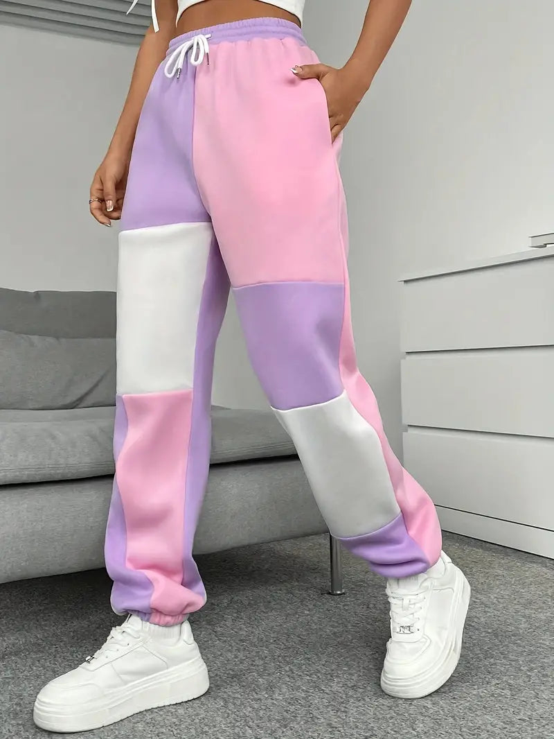 Billie - Pantalon de jogging ample à blocs de couleurs avec cordon de serrage