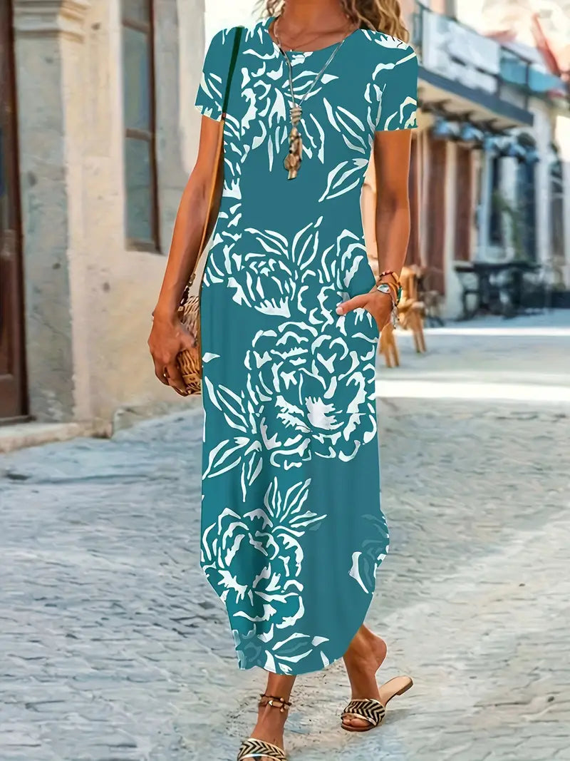 Adeline - Casual dress with short sleeves