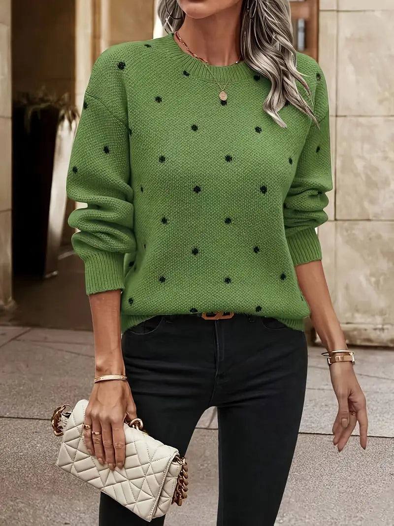 Bernadette - Knitted sweater with dots