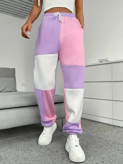 Billie - Pantalon de jogging ample à blocs de couleurs avec cordon de serrage
