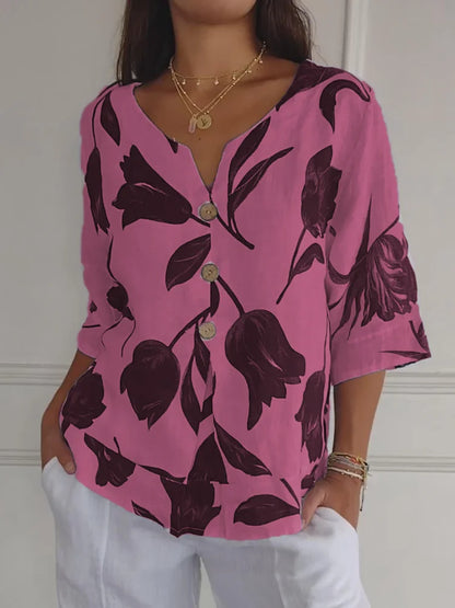 Shara - Fashionable blouse with V-neck