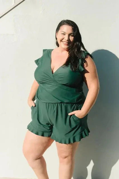 Berenice - Ingebouwde bh Mam 's zwempak Romper