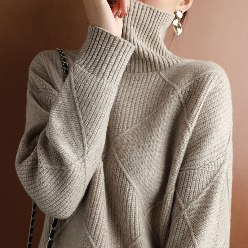 Sweater with warm collar