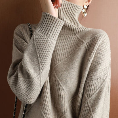 Sweater with warm collar