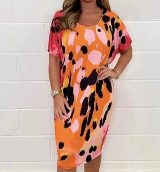 Cécile - Robe décontractée à imprimé léopard