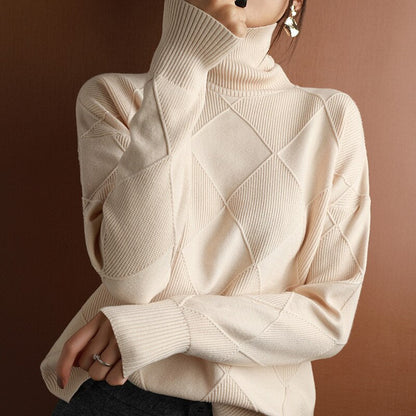 Sweater with warm collar