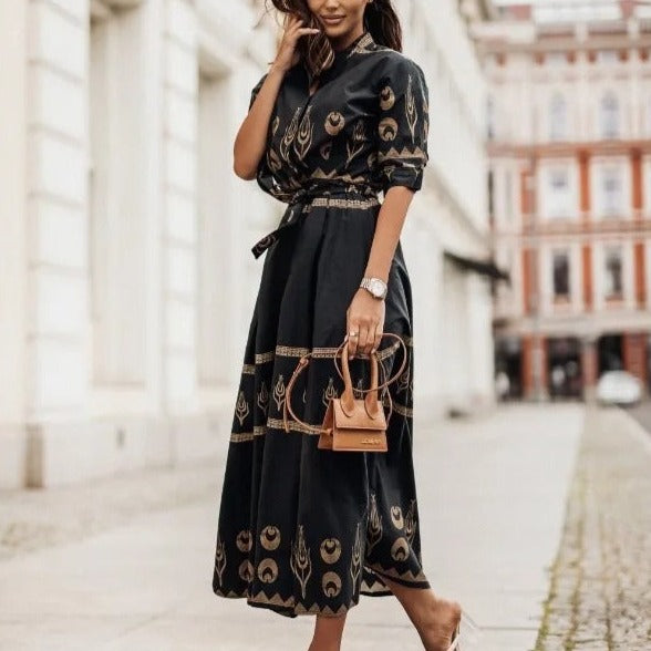 Aurora - Cotton and linen dress for women