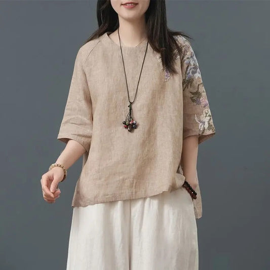 Arabella - Vintage Embroidery Tops